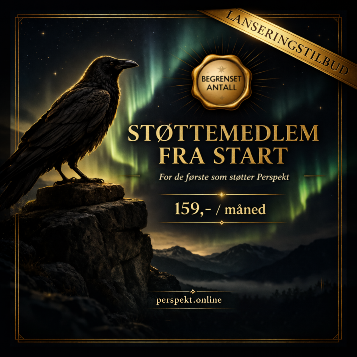 Perspekt lanseringstilbud – støttemedlem fra start abonnement (159 kr per måned)