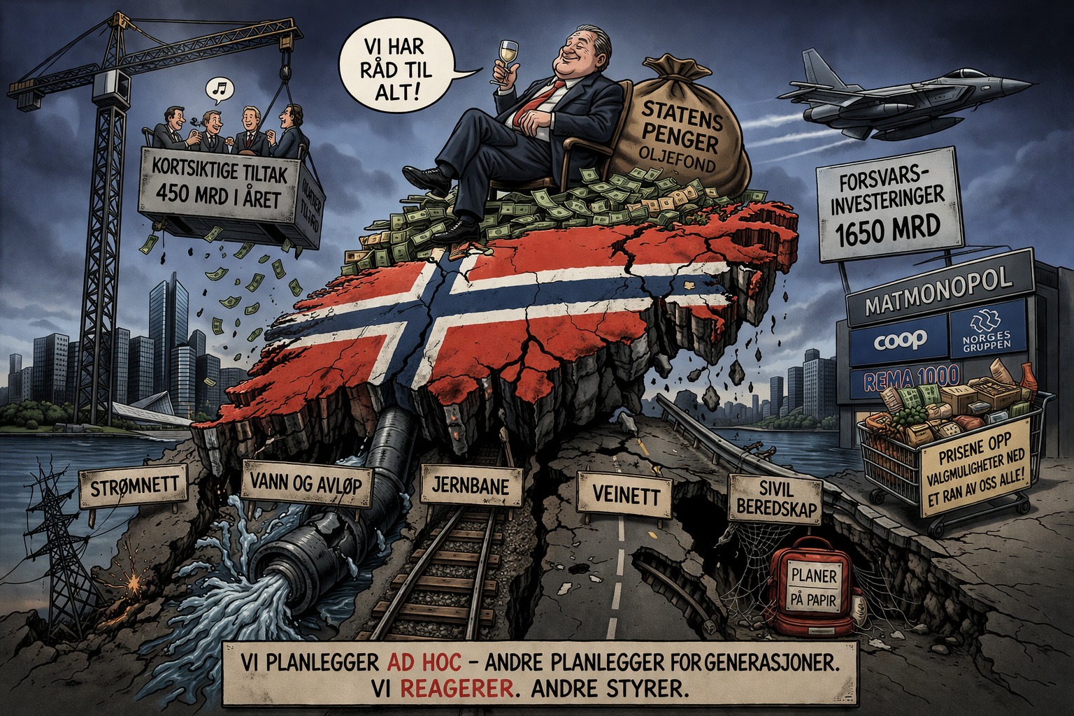 Norge, et land i forfall bak en fasade av rikdom