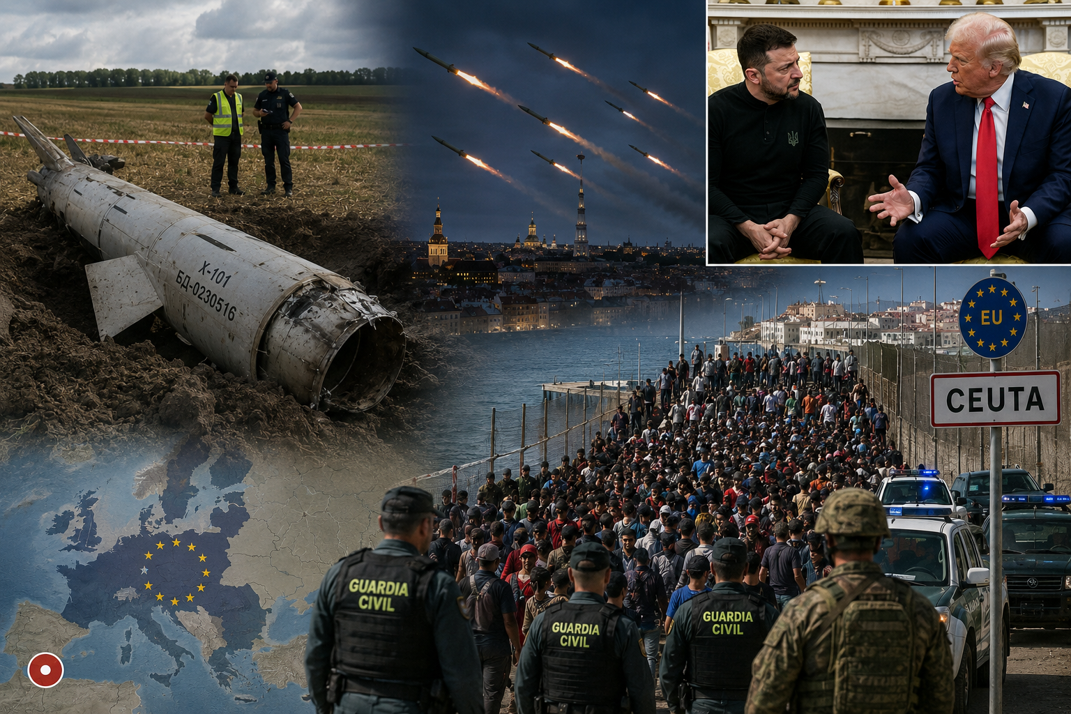 Et russisk missil landet i Polen. 50.000 migranter stormet Ceuta. Patriot-løftet er borte. Ukrainas logistikk bryter ned