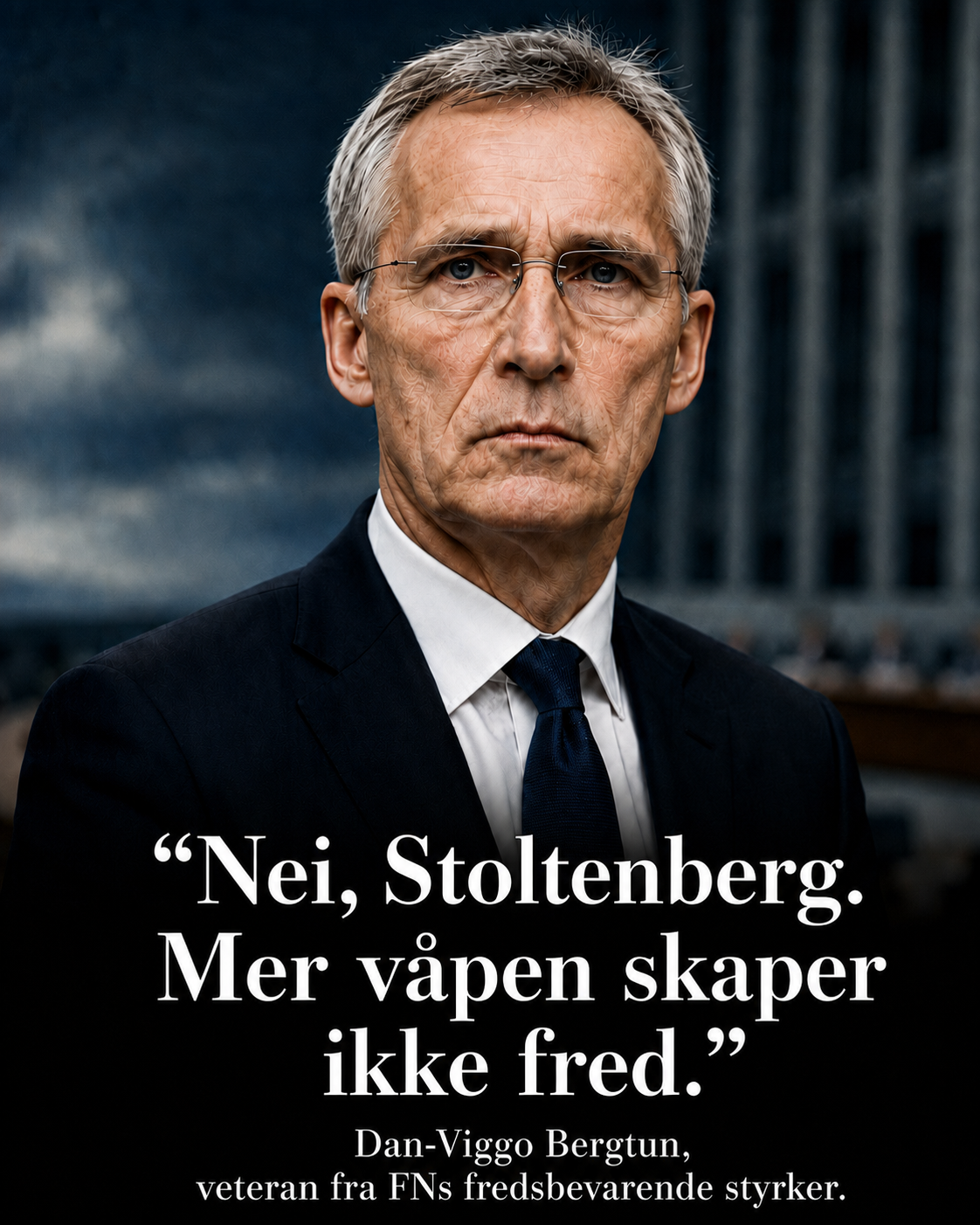 Nei, Stoltenberg. Mer våpen skaper ikke fred