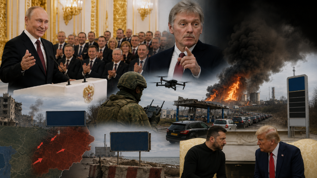 Putin ønsker å rykke raskere frem – og Peskov kaller Zelenskyjs regjering for en terroristorganisasjon Putin ønsker å rykke raskere frem – og Peskov kaller Zelenskyjs regjering for en terroristorganisasjon