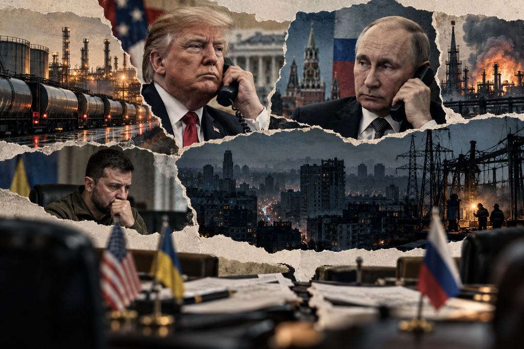 Trump ber Ukraina bytte president etter dieselavtalen med Putin, som samtidig sier at forhandlingene må vente