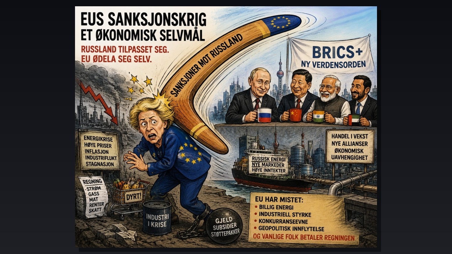 EUs russofobiske økonomiske krig er blitt et historisk selvmål
