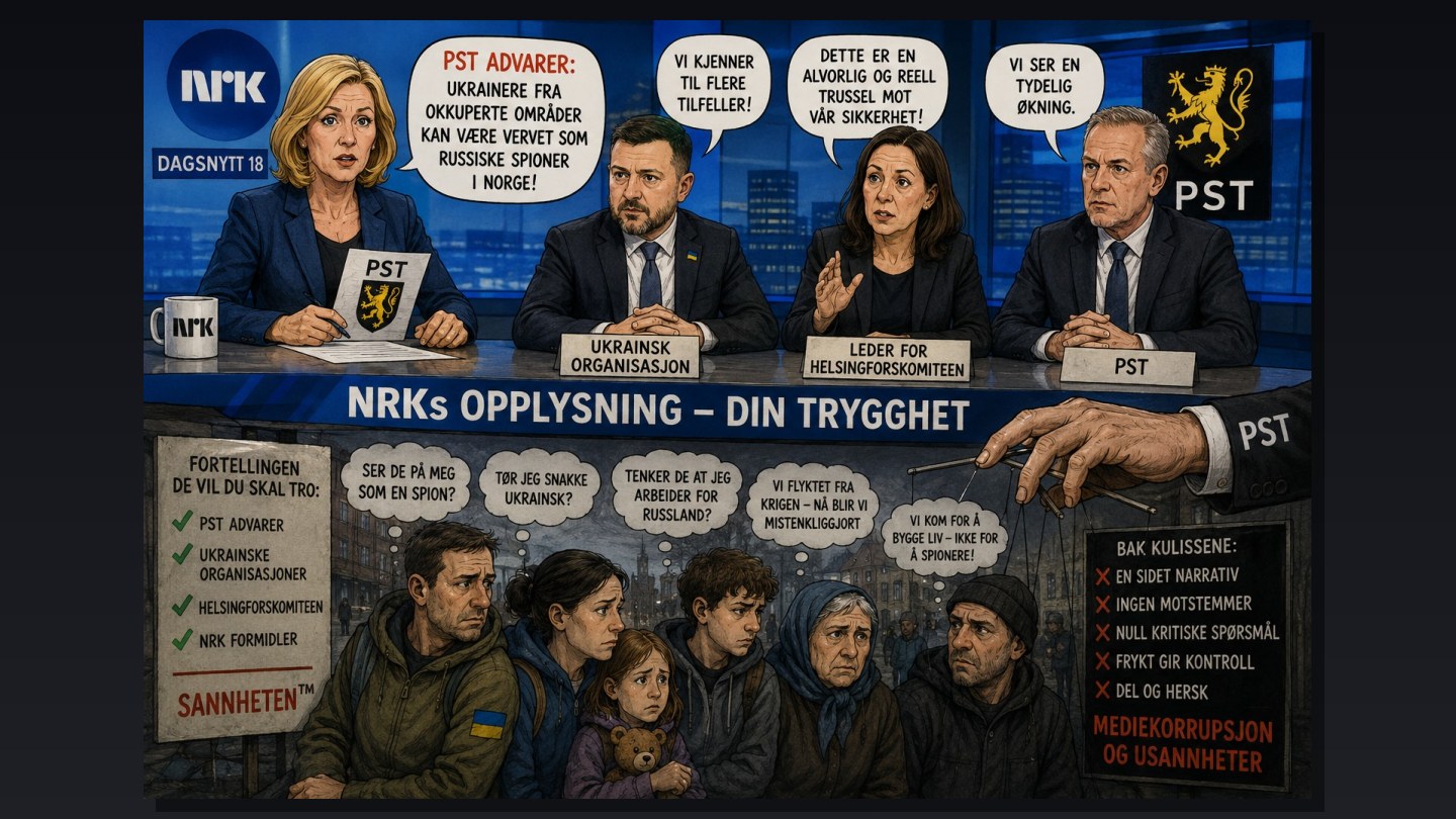 Når Dagsnytt 18 gjør ukrainere i Norge til potensielle spioner