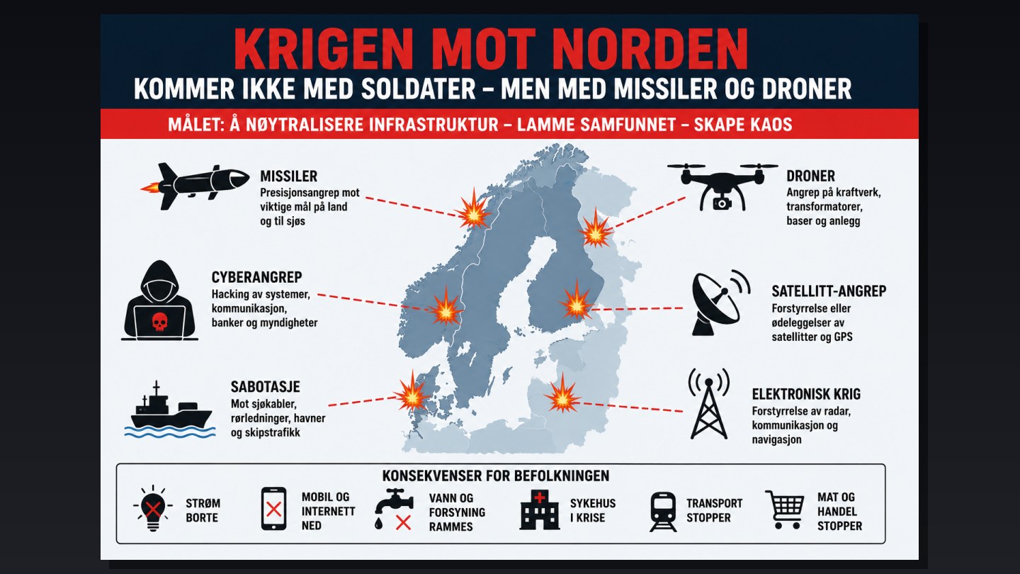 Krigen mot Norden kan begynne med mørke