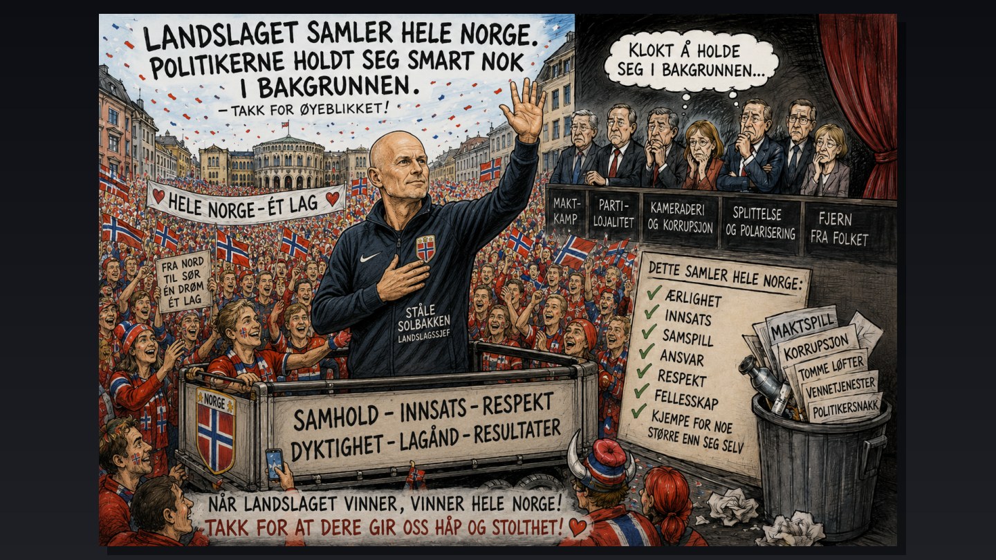 Når landslaget samler Norge, avsløres politikernes maktesløshet