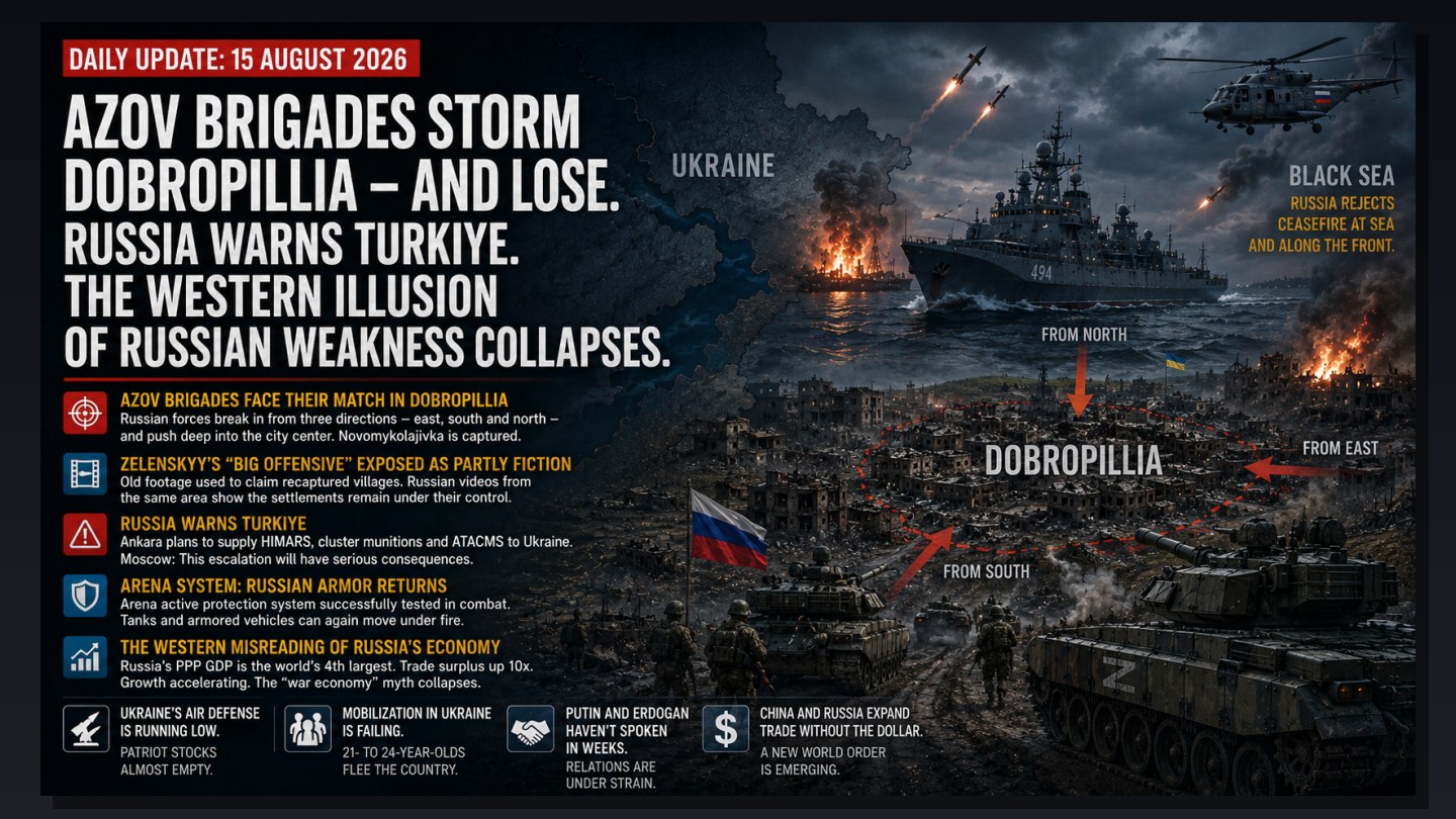 Azov brigades storm Dobropillia — and lose. Russia warns of retaliation against Turkey. The Western illusion of Russian weakness collapses