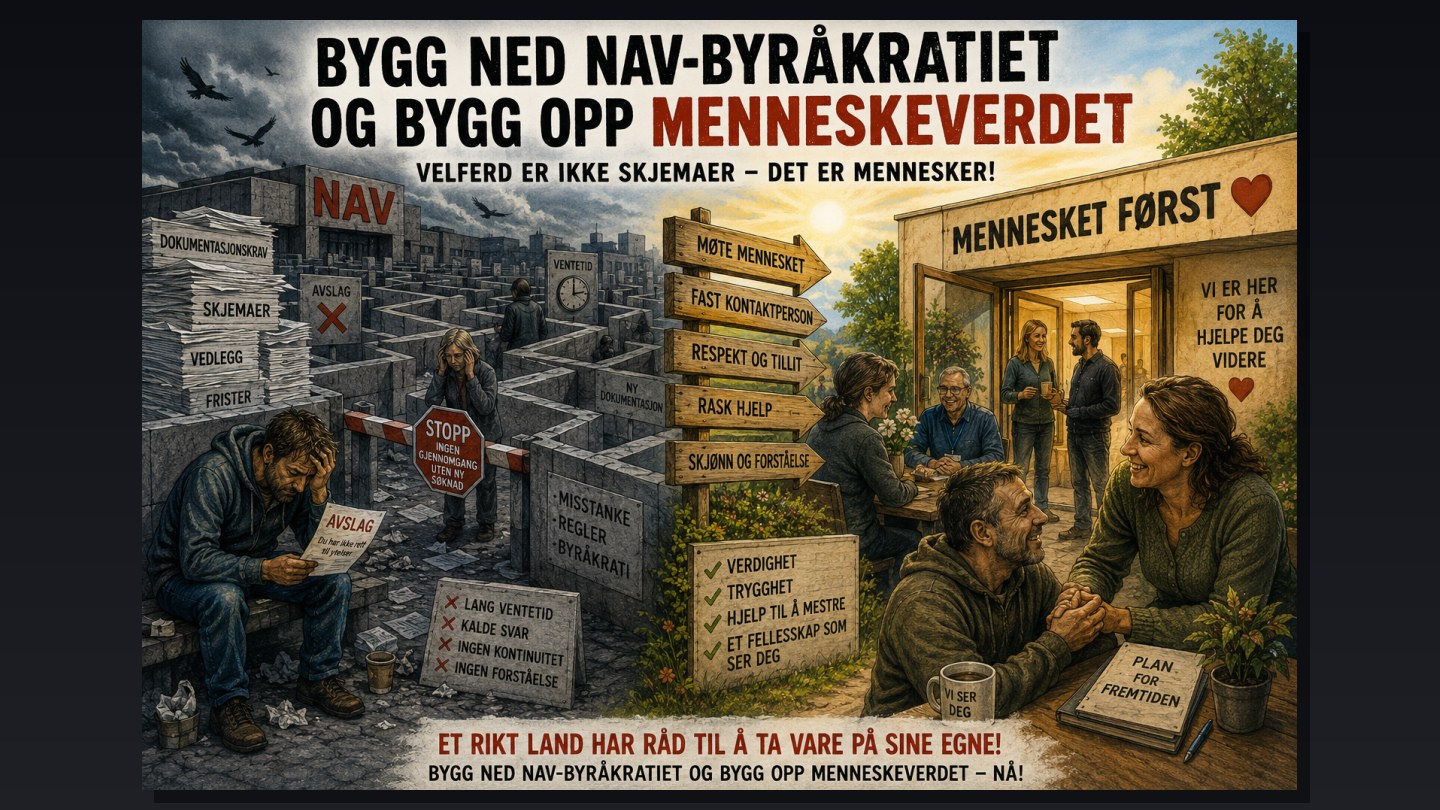 Bygg ned NAV-byråkratiet og bygg opp menneskeverdet
