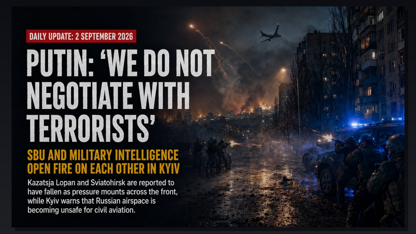 Putin: “We Do Not Negotiate with Terrorists.” SBU and Military Intelligence Exchange Fire in Kyiv. Kozacha Lopan and Sviatohirsk Fall