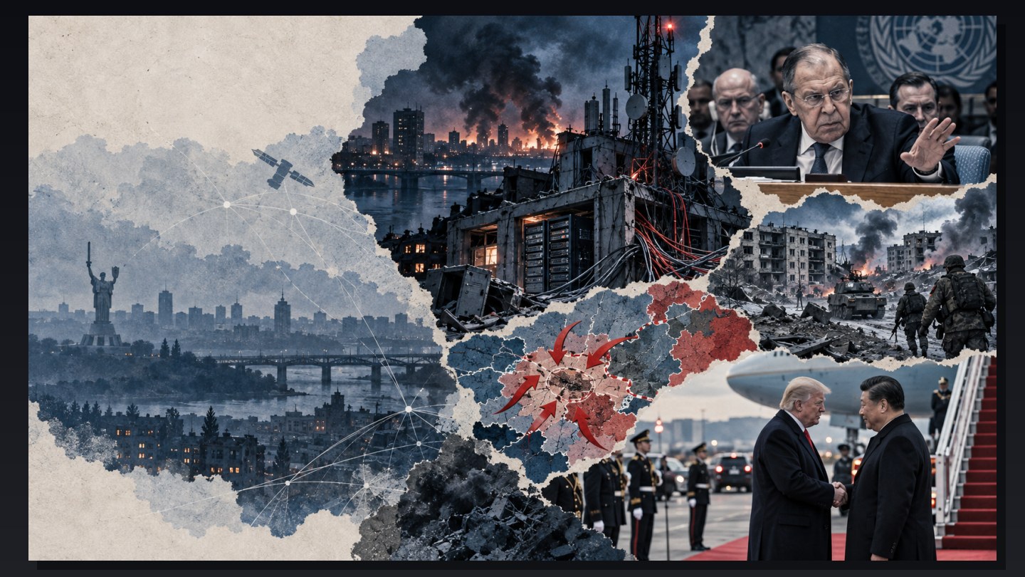 Rusia golpea el internet de Kiev. La última ciudad de Ucrania en el Donbás occidental, a punto de caer. Lavrov rechaza el alto el fuego, mientras Trump dispensa a Xi el mismo recibimiento que tuvo Putin antes de la fallida cumbre de Anchorage